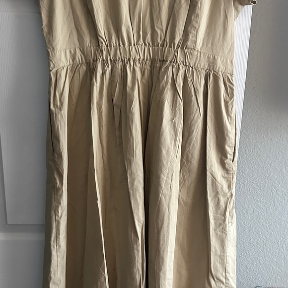 J. Crew Beige Button-Down Midi Dress - Picture 6 of 6